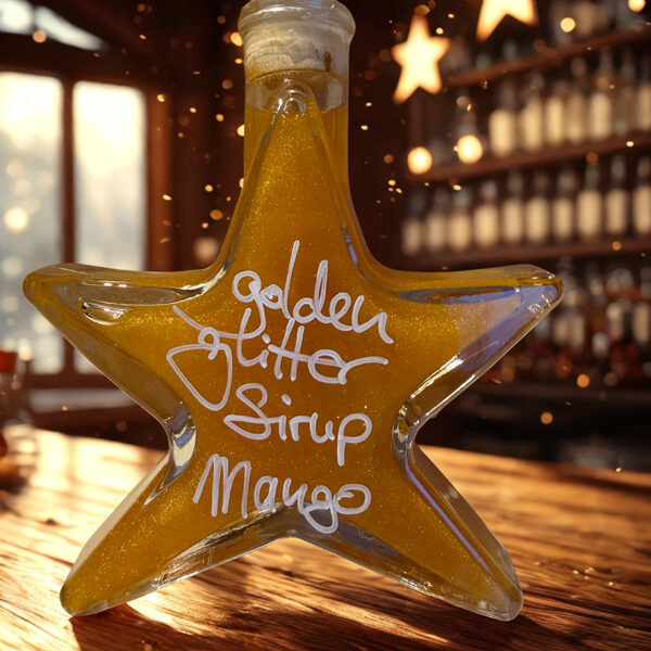 Glitter Sirup Mango in Sternenflasche