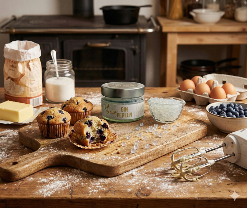 Gin Perlen passen perfekt zu Muffin