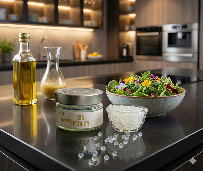 Gin Perlen passen perfekt zu Salat